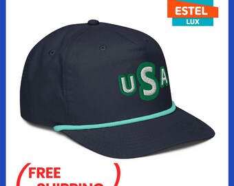USA Logo Rope Golf Cap For Patriots - Perfect G ift for frend - Baseball Cap - Vintage Cap - Dad Hat