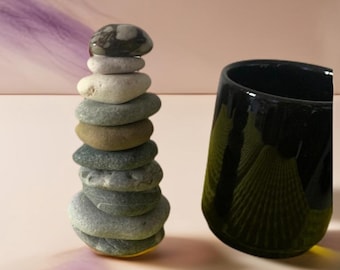 Stacking Stones for Stress Relief |each Zen Sea Pebbles|Calm Your Mind|Find Your Balance| Beach Meditation Set| Stone Collection Descriptive
