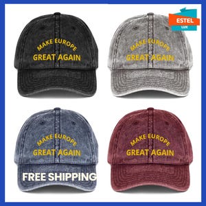 Vintage Dad Hat Baseballkappe mit Aufschrift &quot;&quot;Make Europe Greathaar&quot;&quot; Modische Hüte für Herren Vintage Cotton Twill Cap.&quot;