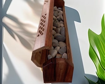 Wooden Incense Box in Turkish Style Wooden Incense Holder Incense Box Incense Storage Box Censer Birthday Gift Mother's Day Home Decor