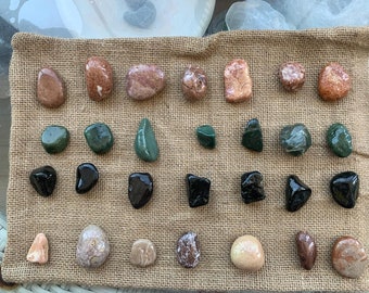 Set of large  multi-colored sea stones for needlework - 28 pcs  Sea Stones for Crafts  Terrarium Stones Aquarium Decor Sea stones Pebble