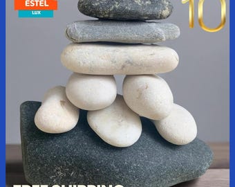 10 Meditation  Sea Stone Sets Balancing Stones Stone stacking Beach stone Beach pebbles Balancing stone set Sea stone set Stress Relief Gift