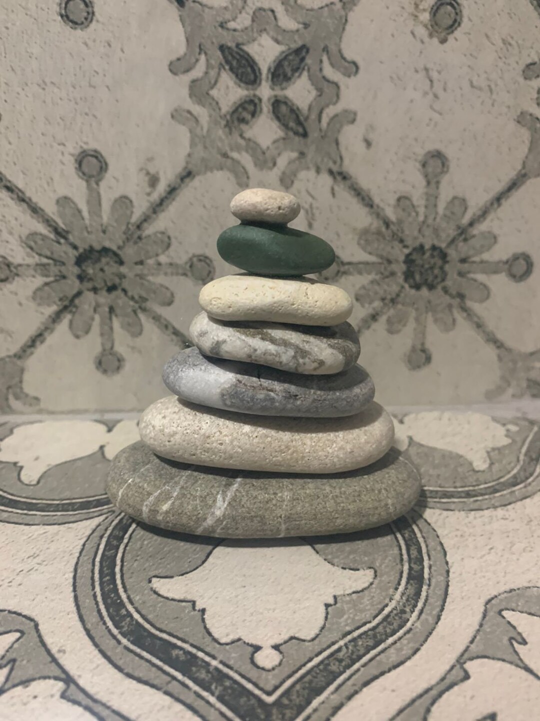 Bein Rocking Stone Rocking Figurine Made of Sea Stone Meditation Stone Set Balancing ...
