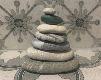 Rocking figurine made of sea stone Meditation stone set Balancing stones Stone stacking Beach stone Beach pebbles Balancing stone set