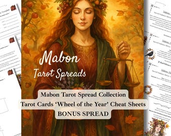 Mabon Tarot Spread Collection: Autumn Equinox Divination Guide (PDF Download