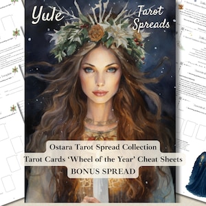 Yule Tarot Spread Collection + Tarot Cheat Sheets | Winter Solstice Ritual Guide | Sabbat | Divination | Pagan | Wheel of the Year