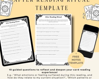 Card Reading Ritual Template: Reflective Practices (Digital Download)