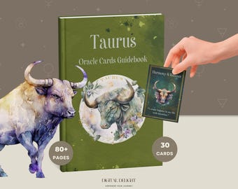 Taurus Oracle Cards & Guidebook | 30 Card Deck, Venus Energy, Self Worth, Abundance, Rituals | [Digital Download]