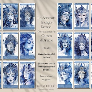La Sérénité Indigo: Déesse Compatissante Cartes d’Oracle | Bezpłatne Livret | Intuicja i Paix Intérieure | Przewodnik Spirituel et Énergie Divine
