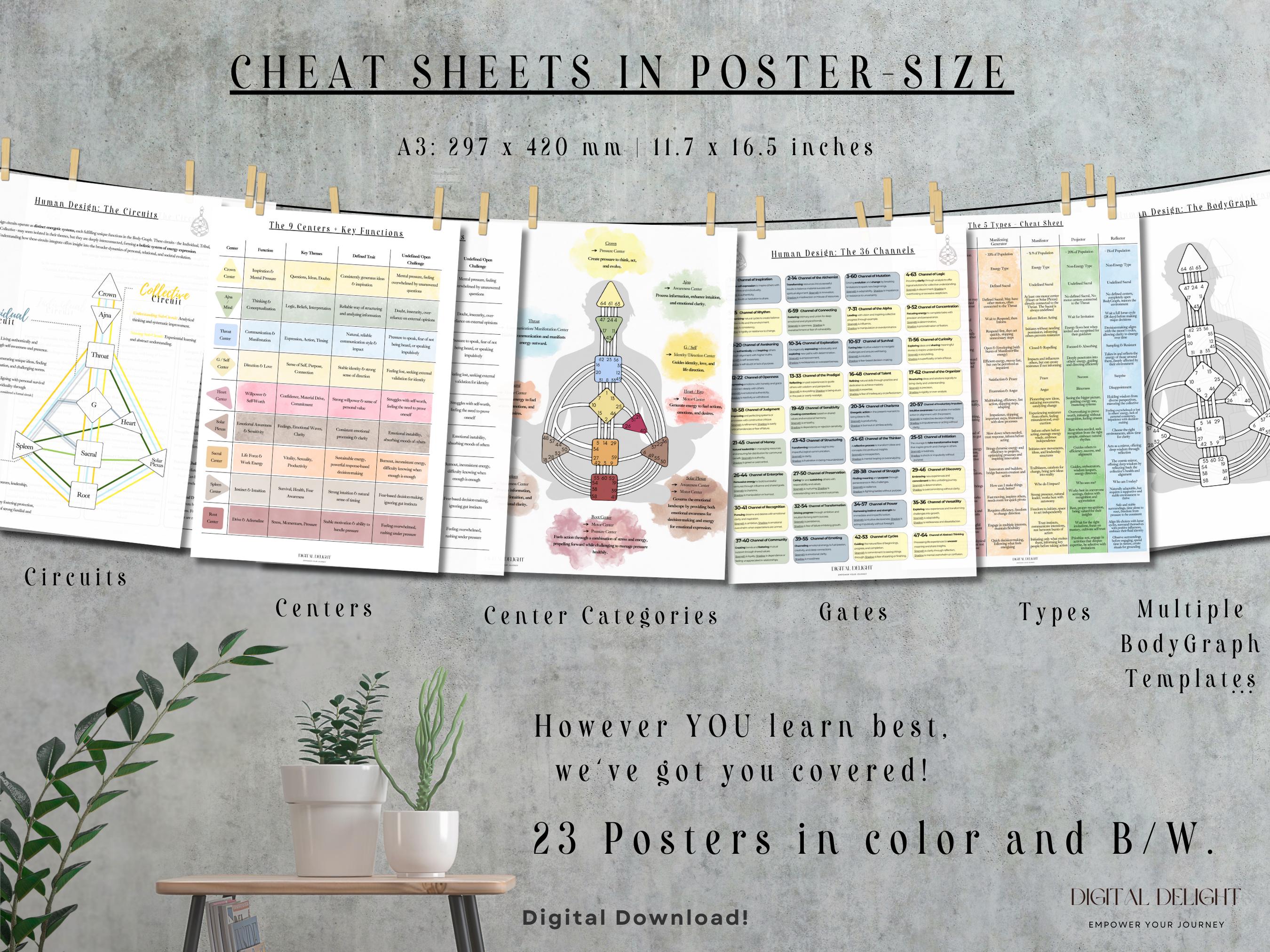 POSTERS - BUNDLE Selected Cheat Sheets ONLY | Centers | Circuits ...