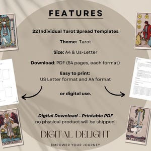 22 Tarot Spread Templates: Printable Reading Guide (PDF) - Etsy