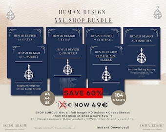 Human Design Guides & Cheat Sheets XXL Bundle (Digital Download)