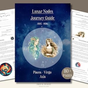 Guía y libro de ejercicios de eclipses | Guía astrológica de los nodos lunares 2025-2026 | Ciclo nodal Virgo-Piscis | Adivinación
