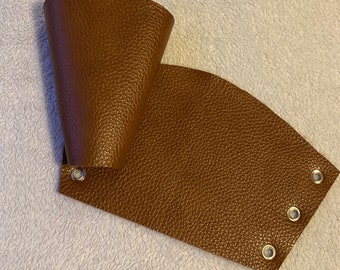 Small Pair Firm Textured Brown Leather Bracers (sold with lacing)