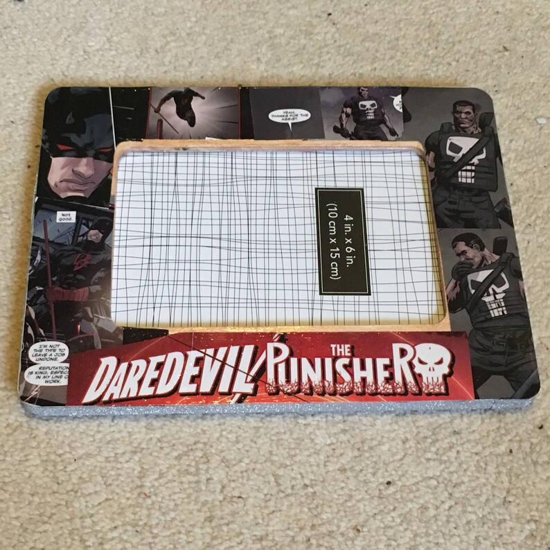 Themed 4 X 6 Picture Frame inspired Daredevil and Punisher