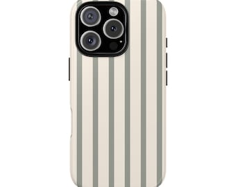 Grey and Cream Phone Case | Cute Aesthetic Preppy Phone Case | Phone Case for iPhone 16 15 14 13 12 11 | Samsung Galaxy S25 S24 | Minimalist