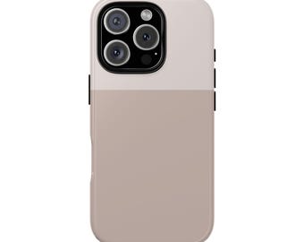 Colour Block Phone Case | Minimalist iPhone Cover 16 15 14 13 12 11 SE - Samsung S25 S24 S23 S22 - Google Pixel 9 | Pale Terracotta