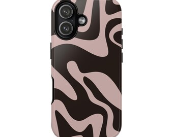 Retro Swirl iPhone Case, Abstract Pattern Phone Cover