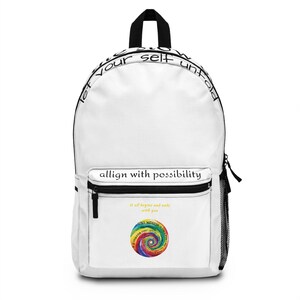 Inspirational Quote Backpack: Motivational Travel, School, Laptop Bag