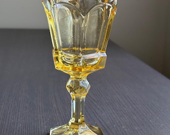 Fostoria Virginia Vintage Yellow Wine Glass, Water Goblet