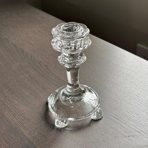 Fostoria Vintage Glassware 2470 Clear Glass Single Light Candlestick