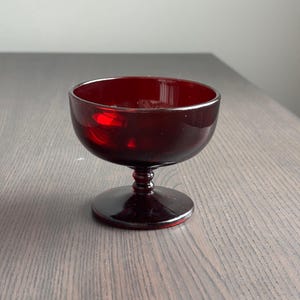 Anchor Hocking Vintage Glassware Royal Ruby Glass Champagne/Tall Sherbet Cup