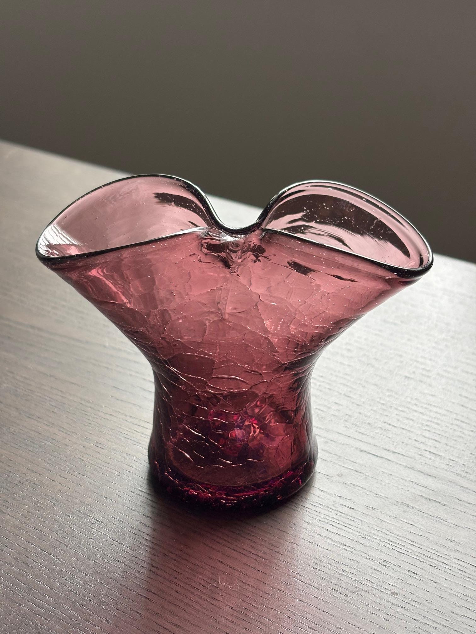 希少なヴィンテージ BLENKO ブレンコガラス　USA製　希少なアメジスト色 希少なヴィンテージ BLENKO ブレンコガラス USA製 希少な