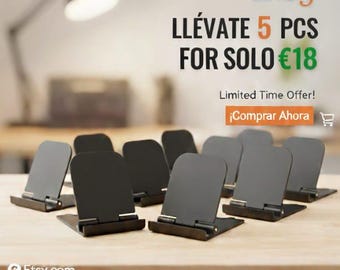 5 pcs for 18 euro Adjustable Foldable Phone & Tablet Stand for Desk,  – Portable Universal Holder for iPhone, iPad, Android – Compact Strong