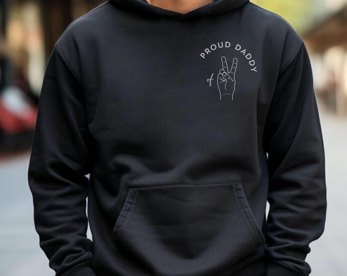 Featured listing image: Dad hoodie, proud daddy, customizable