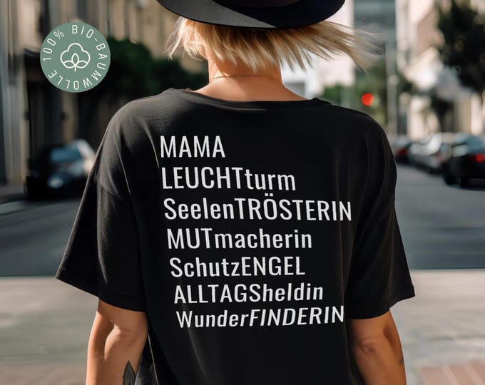 Featured listing image: MAMA-Shirt ORGANIC, Statement-Shirt, Gift for Moms