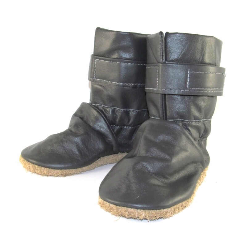 Soft Sole Gray Leather Winter Baby Boots 12 to 18 Month | Etsy