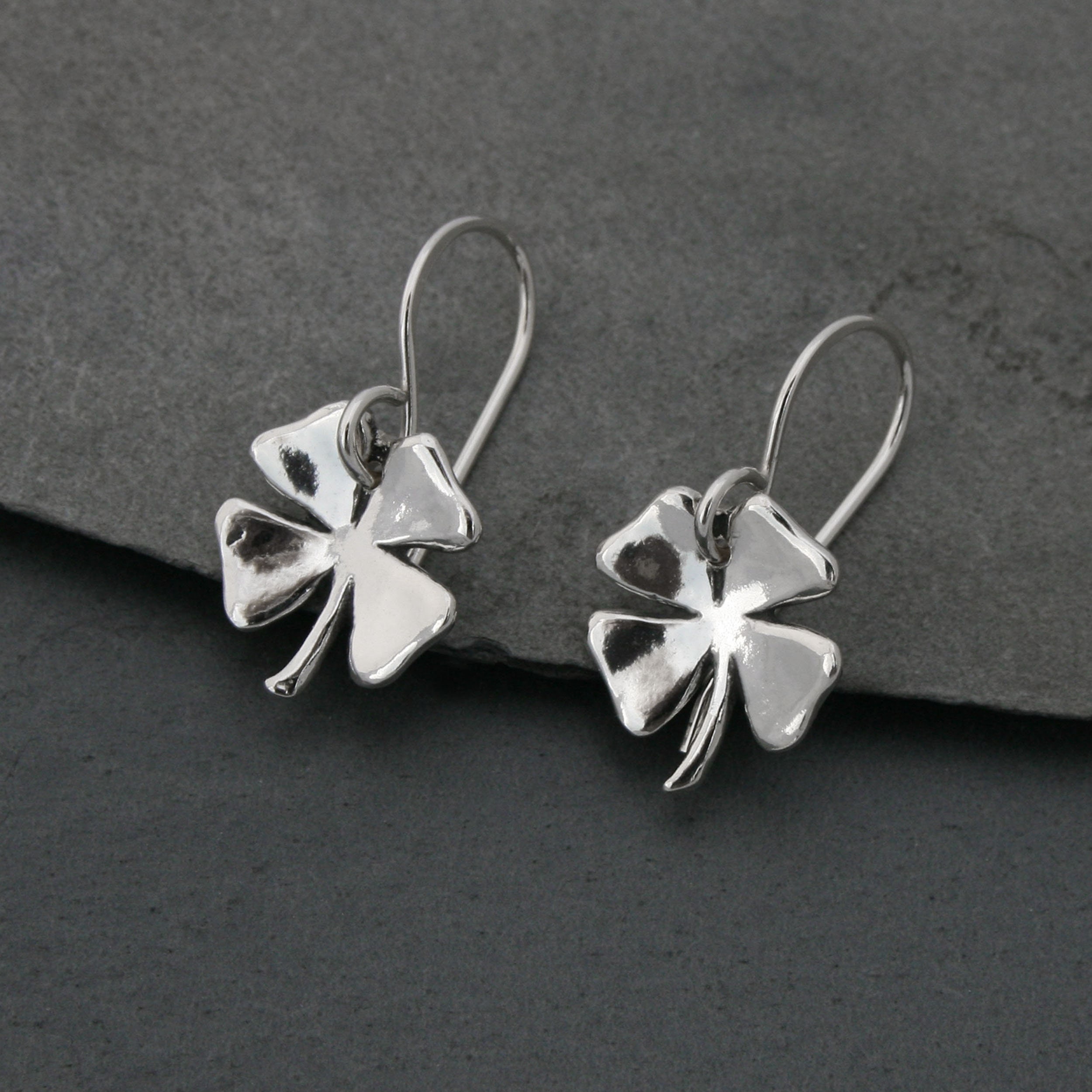 Sterling silver clover earrings sale