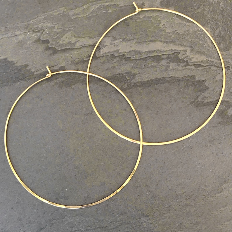 Extra Large Hoops 14k Gold Fill 3 Handmade Round Etsy