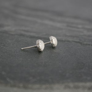 Moonstone Stud Earrings, Sterling Silver Studs, Natural Luminous Gemstones, White Moonstone Earrings image 3