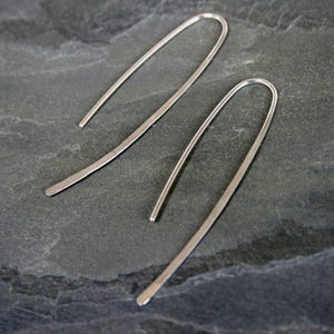 Minimalist Sterling Silver Earrings: Elegant Clean Line Design