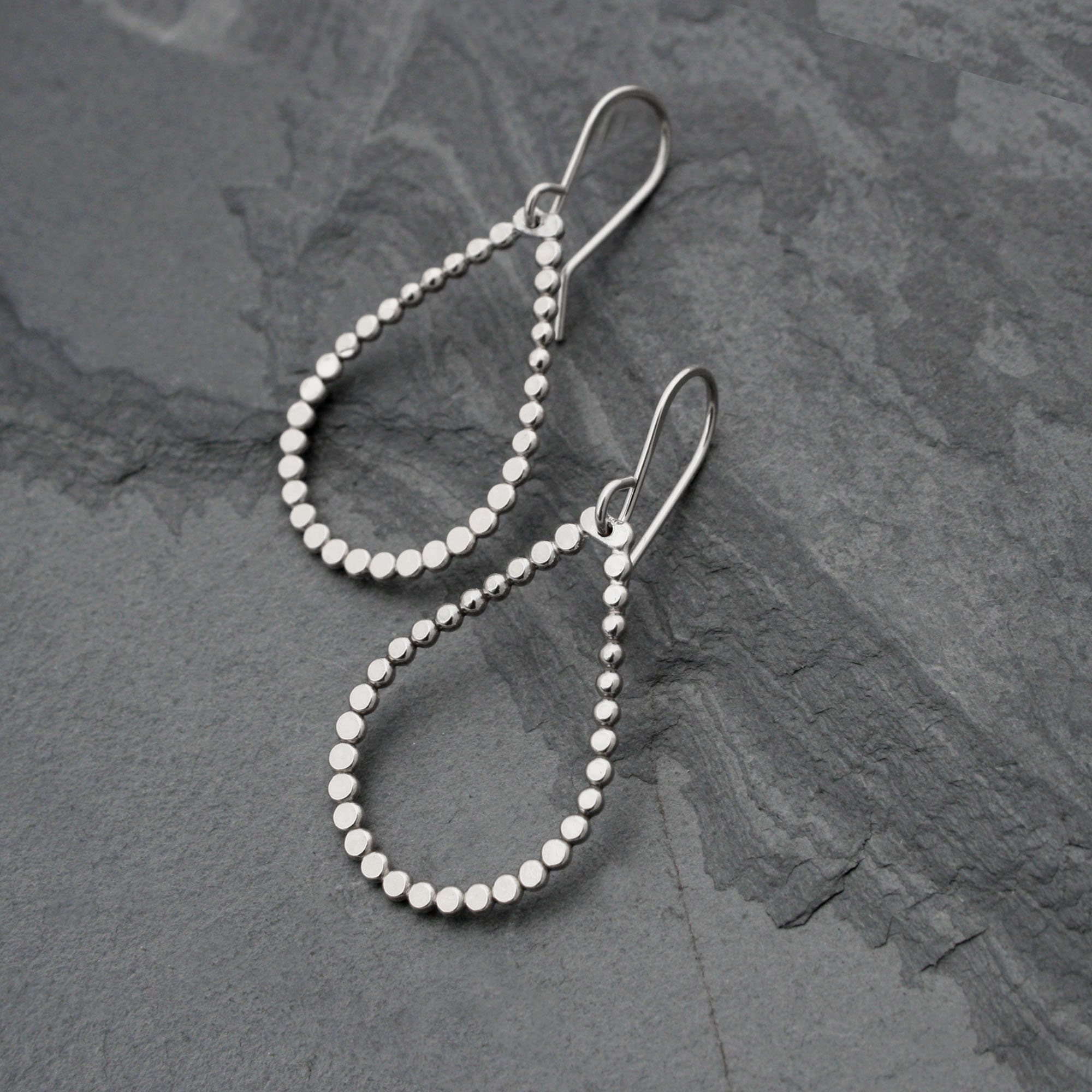 Sterling Silver Teardrop Earrings Minimalist Silver Earrings - Etsy