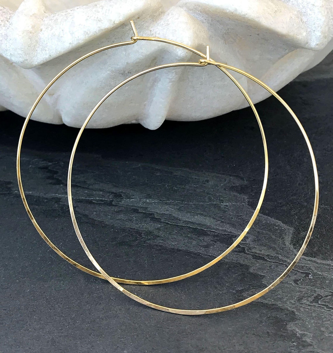 Extra Large 14k Gold Filled Hoops - 3 Inch Lightweight Earrings - Etsy