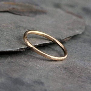 Handmade 14k Gold Fill Hammered Stacking Ring Band