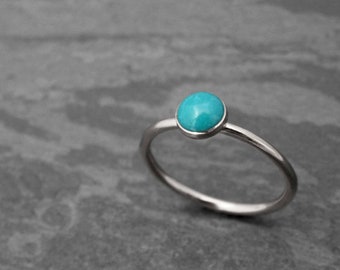 6mm Stacking Ring Sterling Silver Stackable Ring Silver Stack 6mm Round Cabochon Ring Sterling Silver, Create Your Own Set, Singles