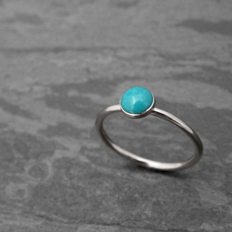 6mm Stacking Ring Sterling Silver Stackable Ring Silver Stack 6mm Round Cabochon Ring Sterling Silver, Create Your Own Set, Singles image 1