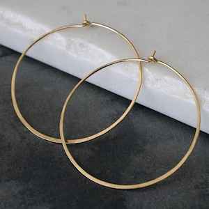 Large 14k Gold Filled Hoops: Classic 2-inch Earrings