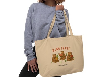 Bear Fruit Large Organic Tote | Christian Gift | Christian Tote Bag