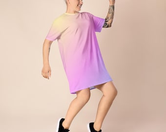 Sunrise Vibes Ethereal Ombre T-Shirt Dress | Tshirt Dress | Summer Dress | Beach Dress