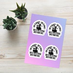 Sassy Jael (Judges 4) 4-Pack Bubble-Free Kiss Cut Sticker | Bible Character Sticker