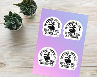 Sassy Jael (Judges 4) 4-Pack Bubble-Free Kiss Cut Sticker | Bible Character Sticker