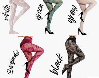 Patterned Fishnets Tights ,Pantyhose Stockings for Women,Women's Gift, Gift for Girlfriend