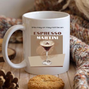 Espresso Martini Mug, Coffee cup, Cocktail Lovers, funny mug, coffee lover, gifts for her, chef&#39;s kiss, cocktails, happy hour, drinkware