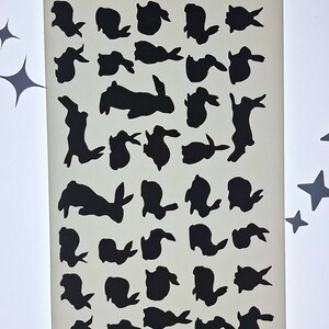 niedliche mini kleine Häschen, Aufkleber mit reflektierendem Hologramm, Geschenke für Tierliebhaber, Tierliebhaber, Scrapbooking, Dekorieren, Fahrrad