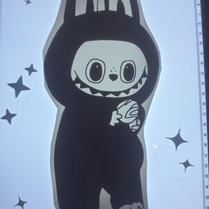 Labubu / The Monsters Fensteraufkleber, Aufkleber, Laptop, Autoaufkleber, Aufkleber, Vinyl, Suncatcher, Anime, Wasserflasche, Regenbogen-Maker, Pc