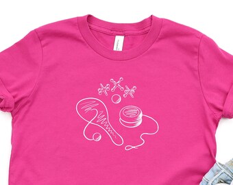 90年代ゲーム キッズTシャツ：ヨーヨー、ジャックス、パドルボール コットンTシャツ